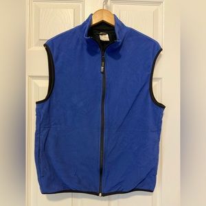 REI unisex soft fleece full zip vest blue size Large